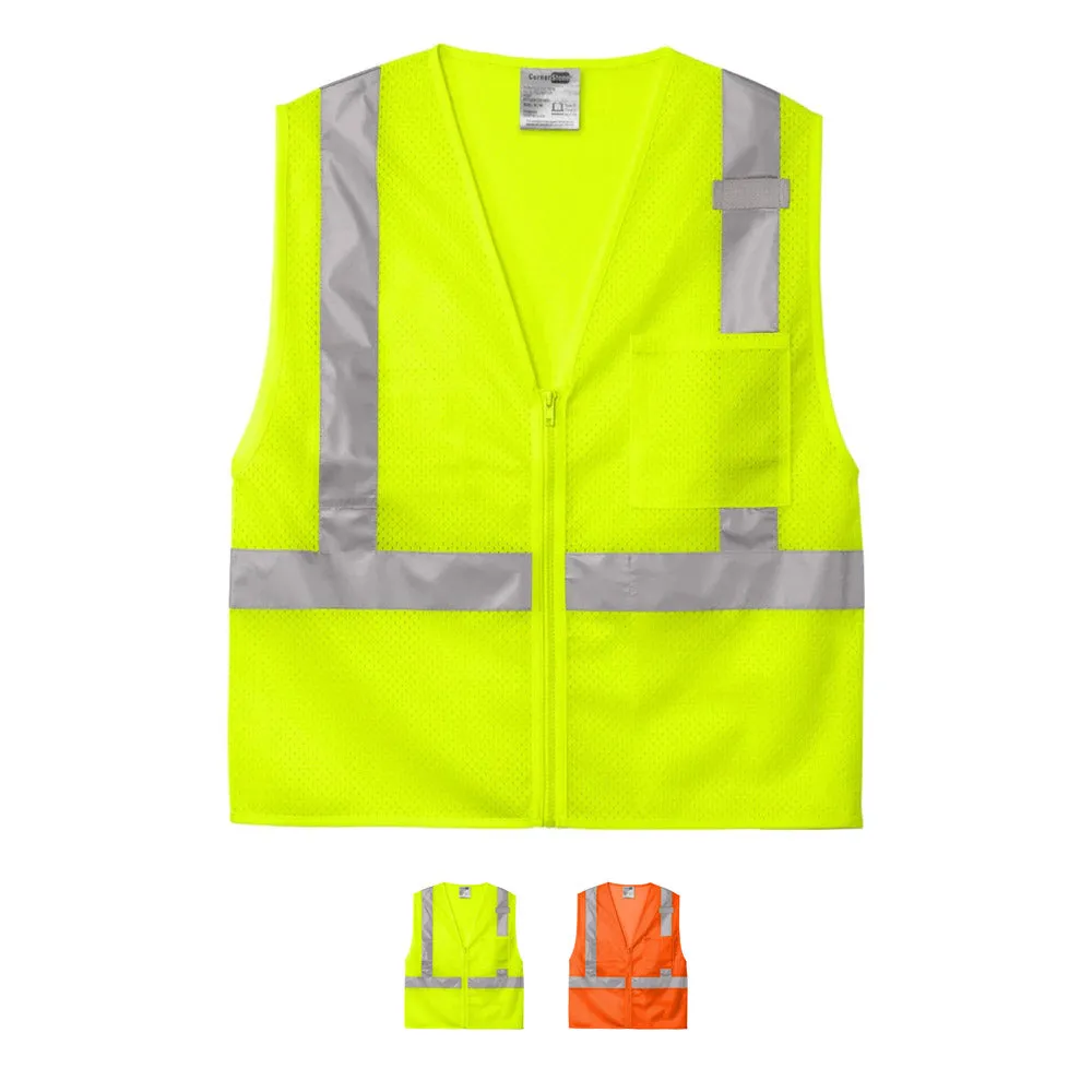 CornerStone ANSI 107 Class 2 Mesh Zippered Vest CSV102