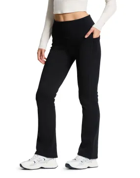 CozyWarmth Fleece Lined Flare Leggings, Side Pockets