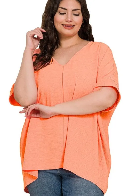 Curvy Dolman Textured Top