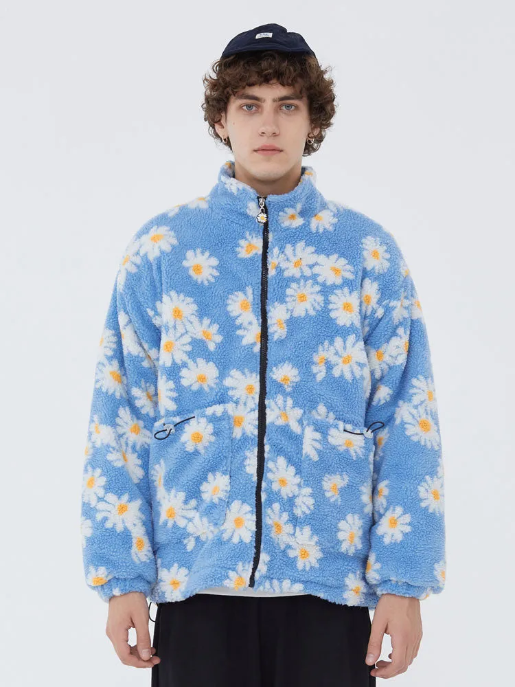 Daisy | Oversized Floral Plush Jacket