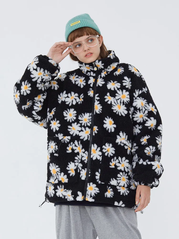 Daisy | Oversized Floral Plush Jacket