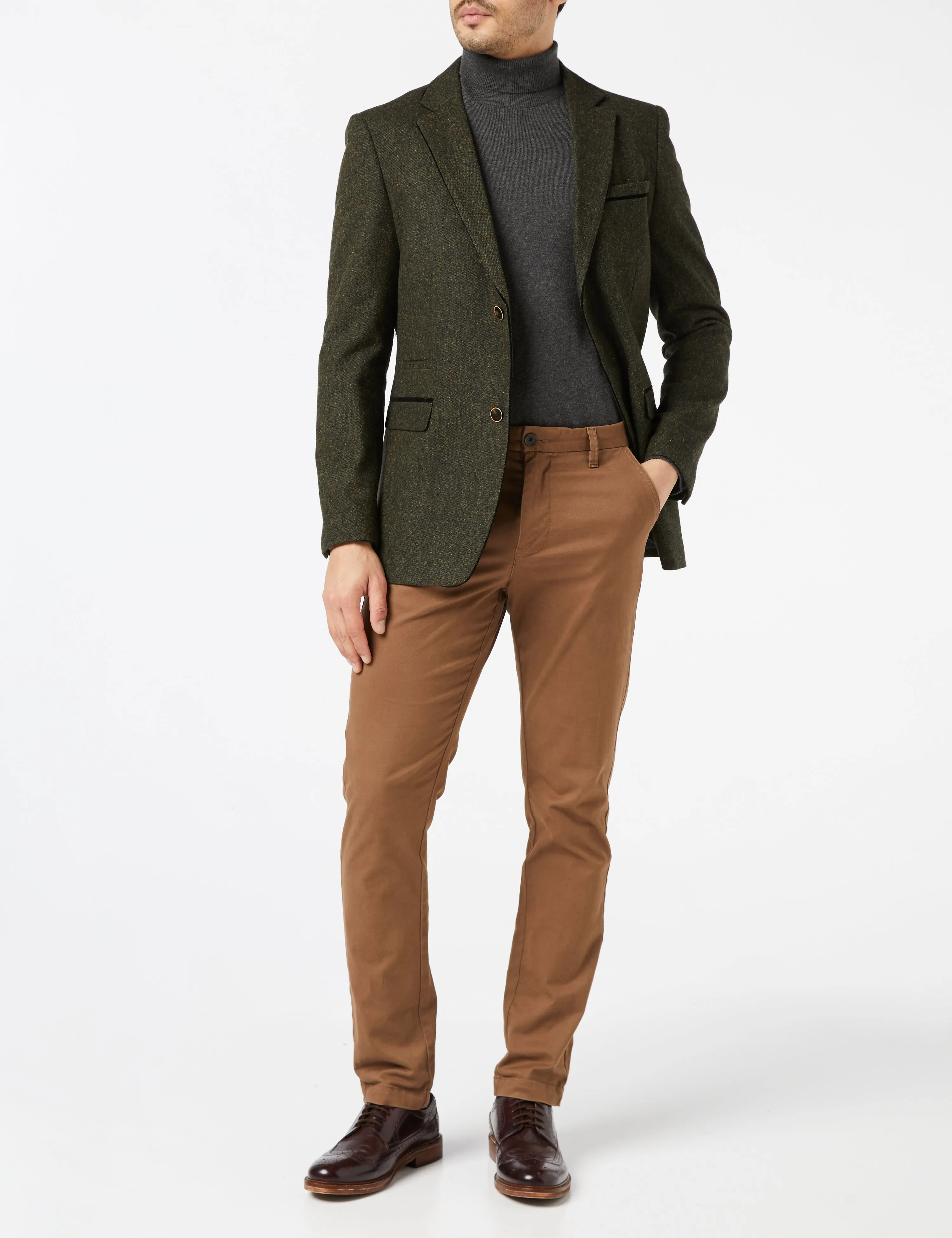 DANE - GREEN TWEED BLAZER