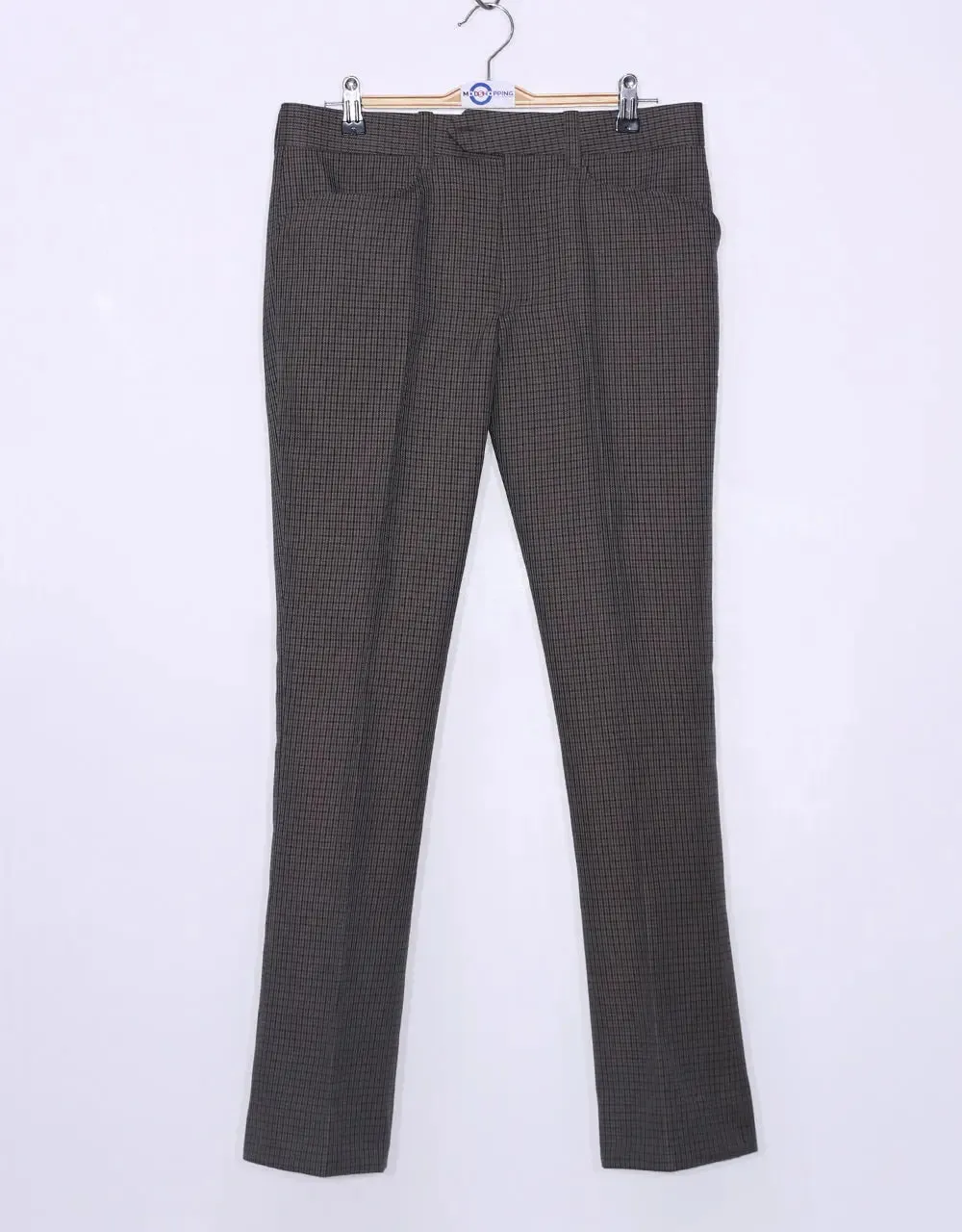 Dark Brown And Black Houndstooth 3 Piece Suit