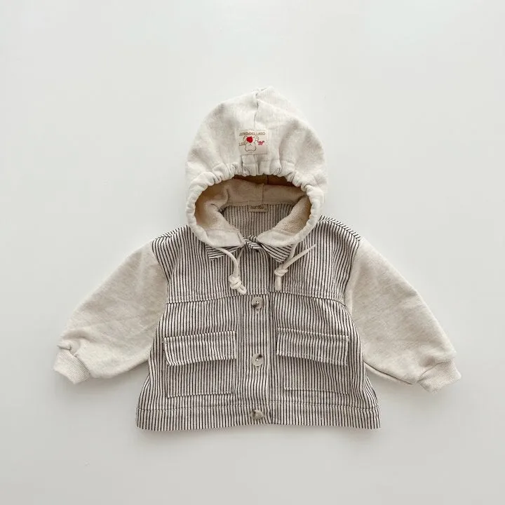 Denim Hooded Jacket Set for Boys