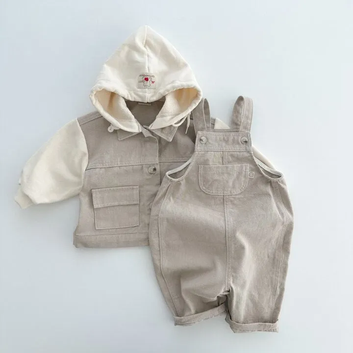 Denim Hooded Jacket Set for Boys