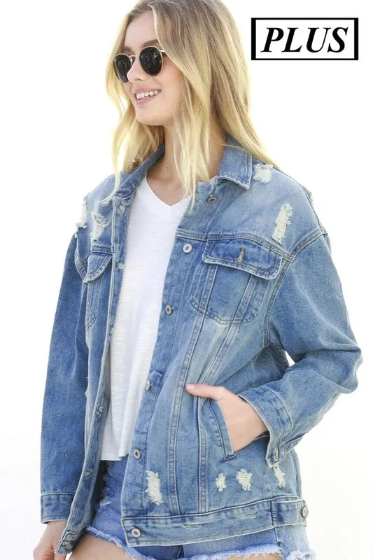 Distressed Jean Jacket