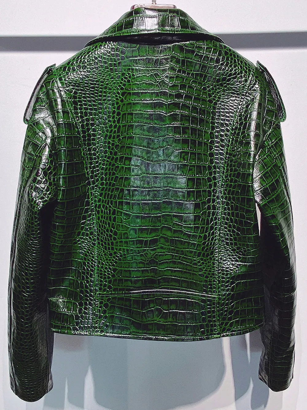 DORE Croc Leather Jacket