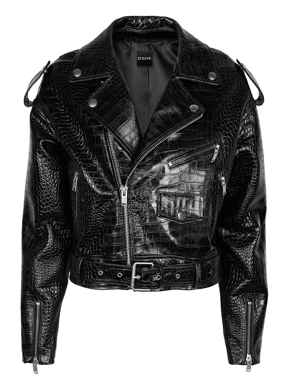 DORE Croc Leather Jacket