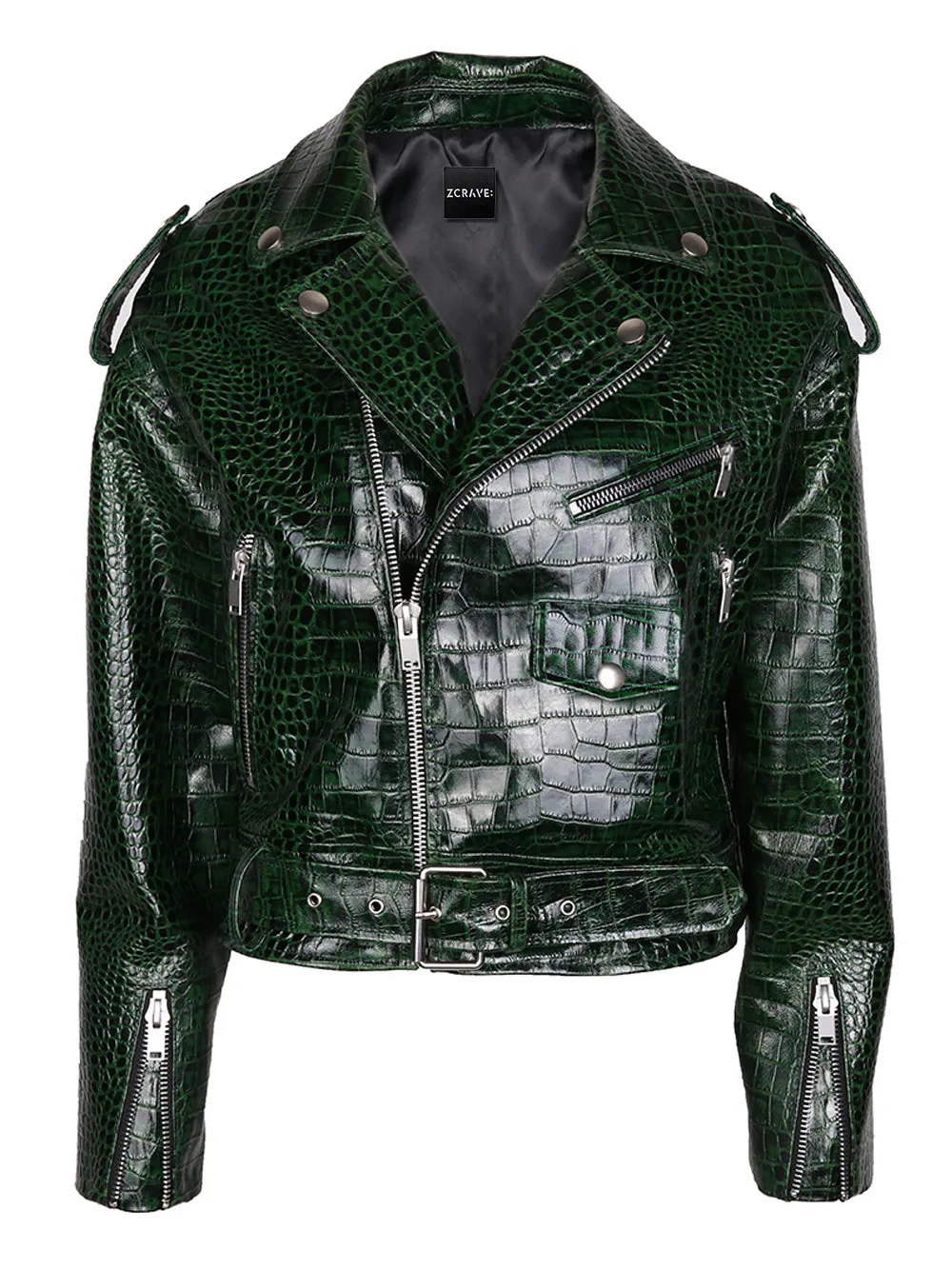 DORE Croc Leather Jacket