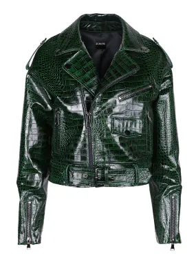 DORE Croc Leather Jacket