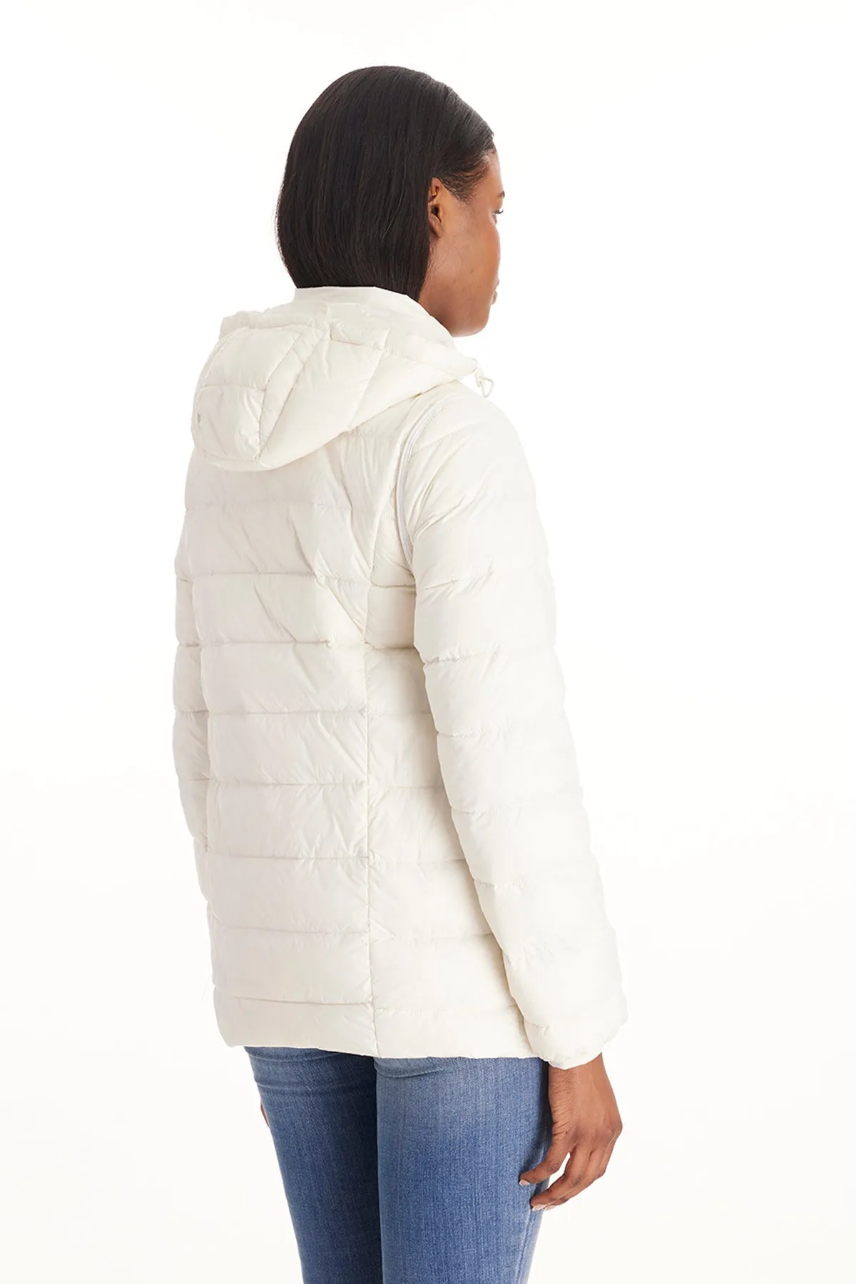 Down Lightweight Jacket With Removable Sleeves