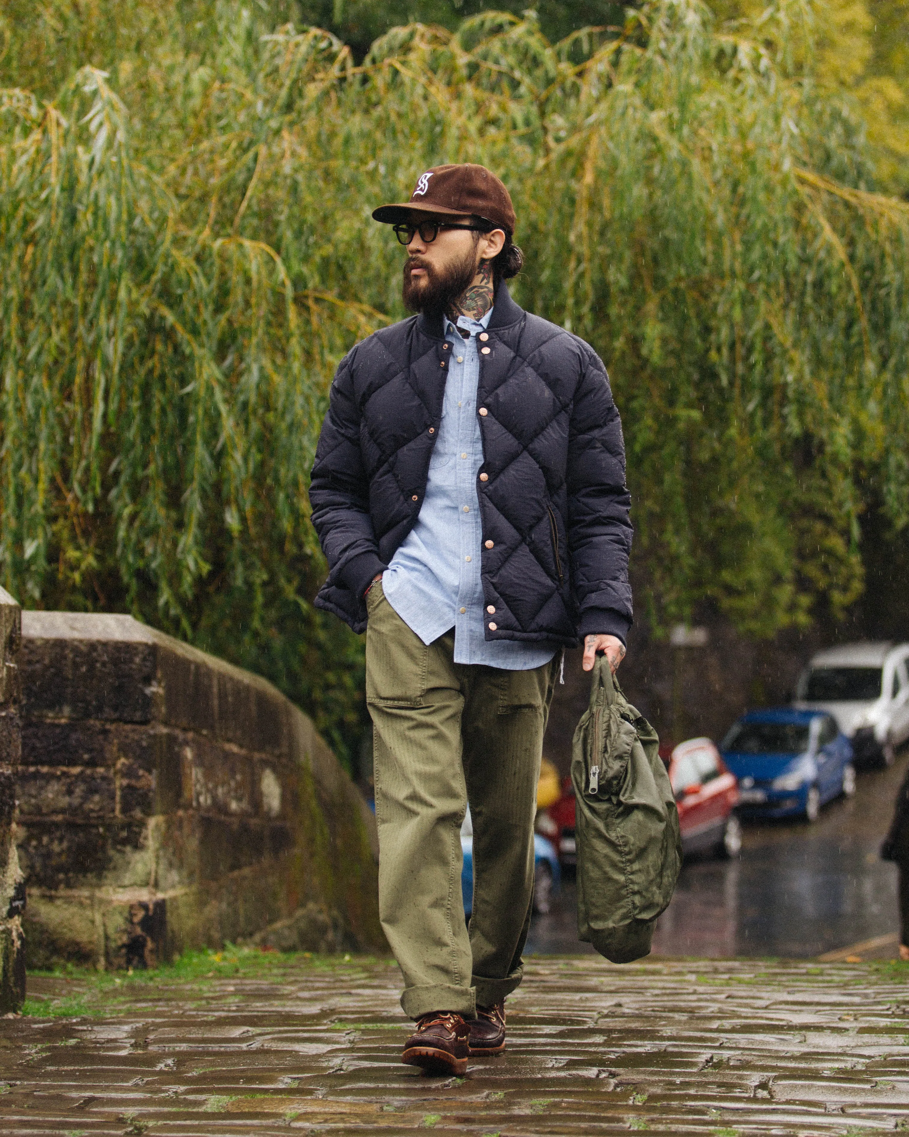 DUBBLE DOWN DIAMOND LIMITED EDITION QUILTED JACKET - NAVY