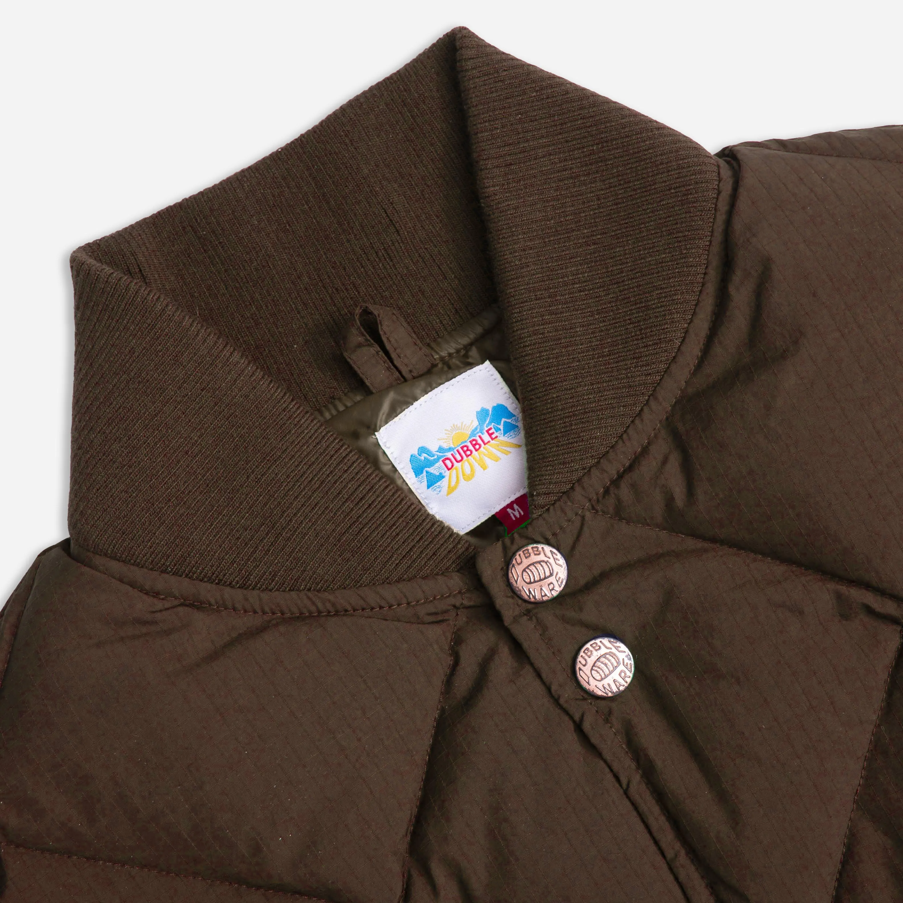 DUBBLE DOWN LIMITED EDITION DIAMOND QUILTED JACKET - CHOCOLATE