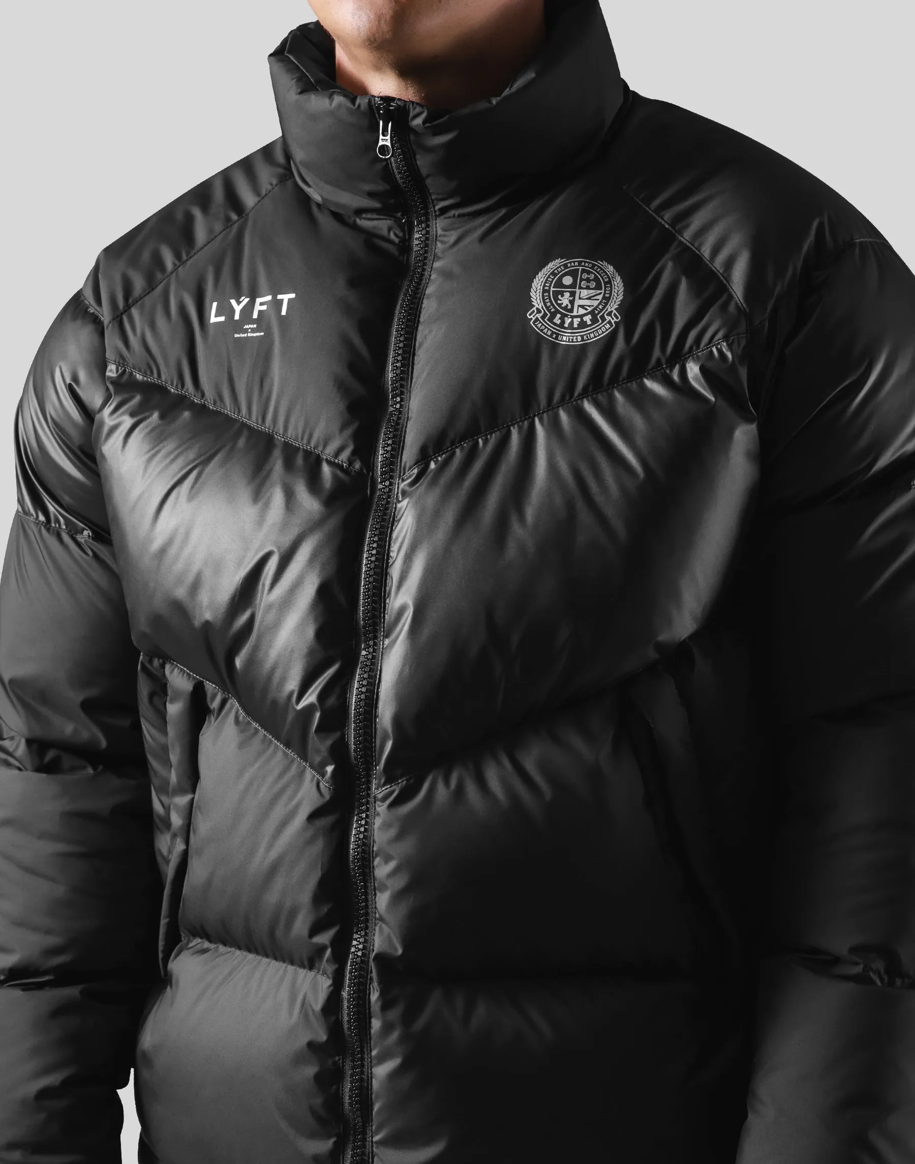 Emblem Genuine Down Jacket - Black