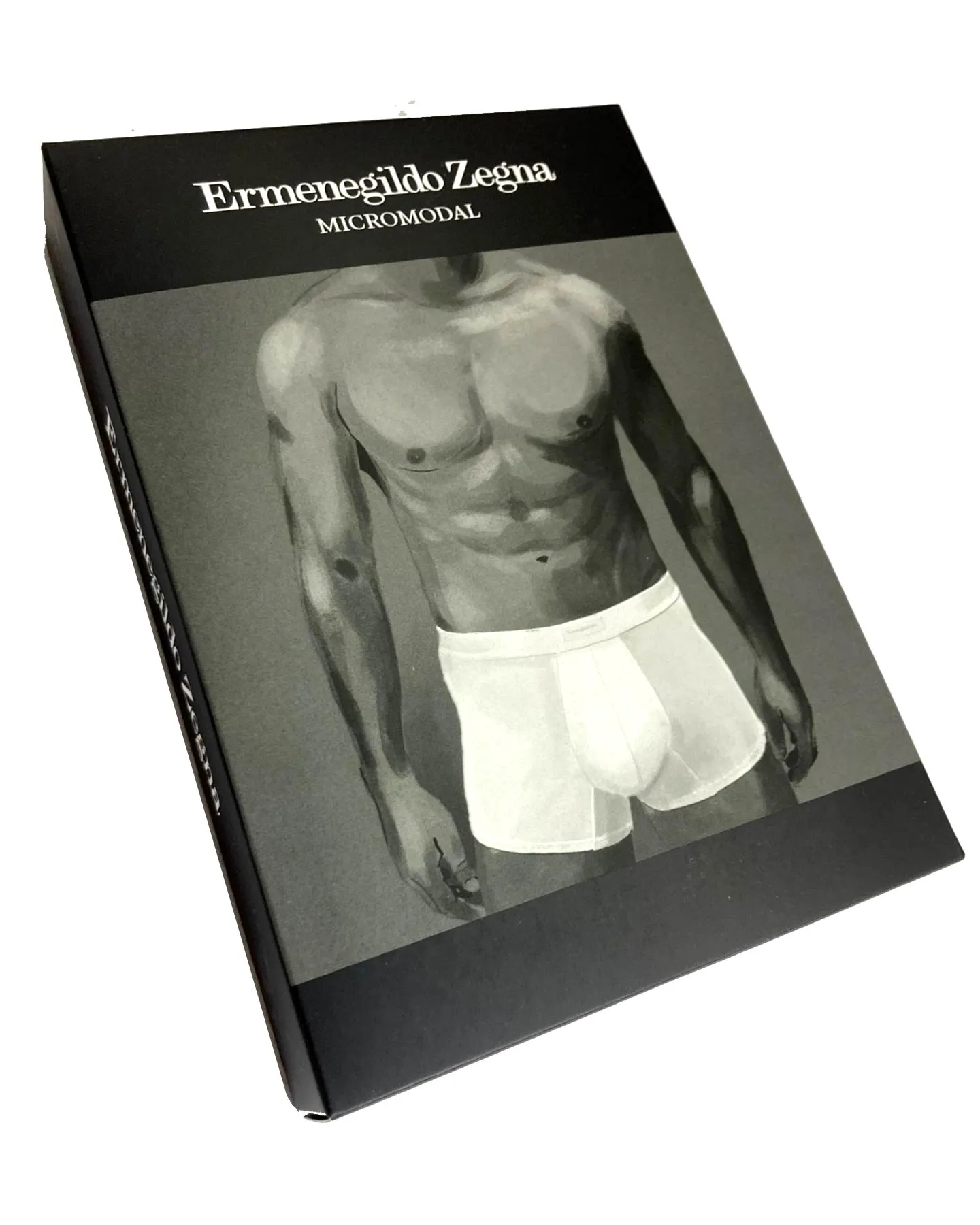 Ermenegildo Zegna Boxer Brief Black Men Underwear MicroModal XL