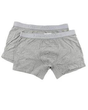 Ermenegildo Zegna Boxer Briefs Gray Men Underwear 2 Pack Stretch Cotton XXL