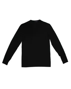 Ermenegildo Zegna Long Sleeve T-Shirt Black XS SALE