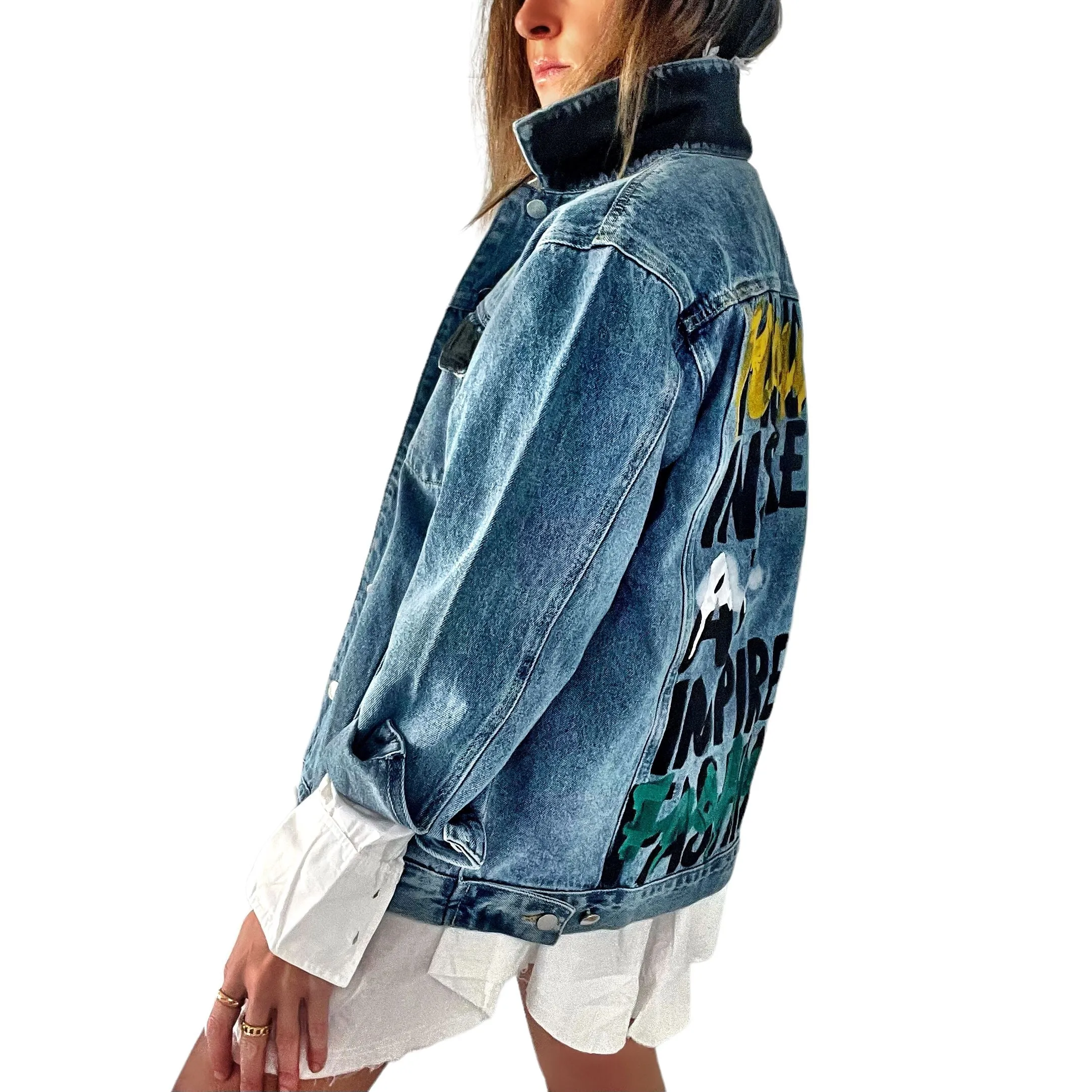 'Fashion Is Art' Denim Jacket