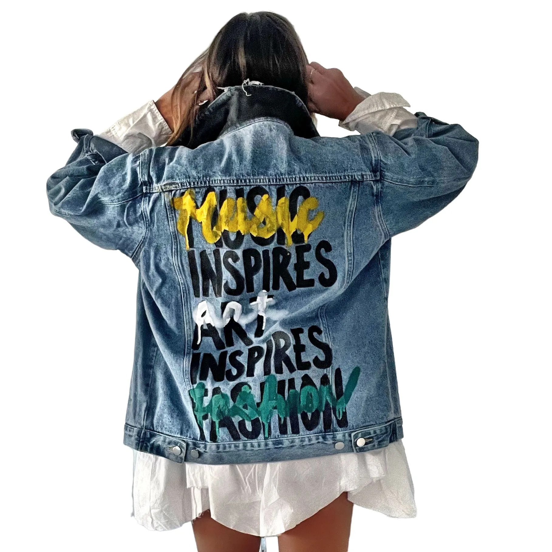 'Fashion Is Art' Denim Jacket