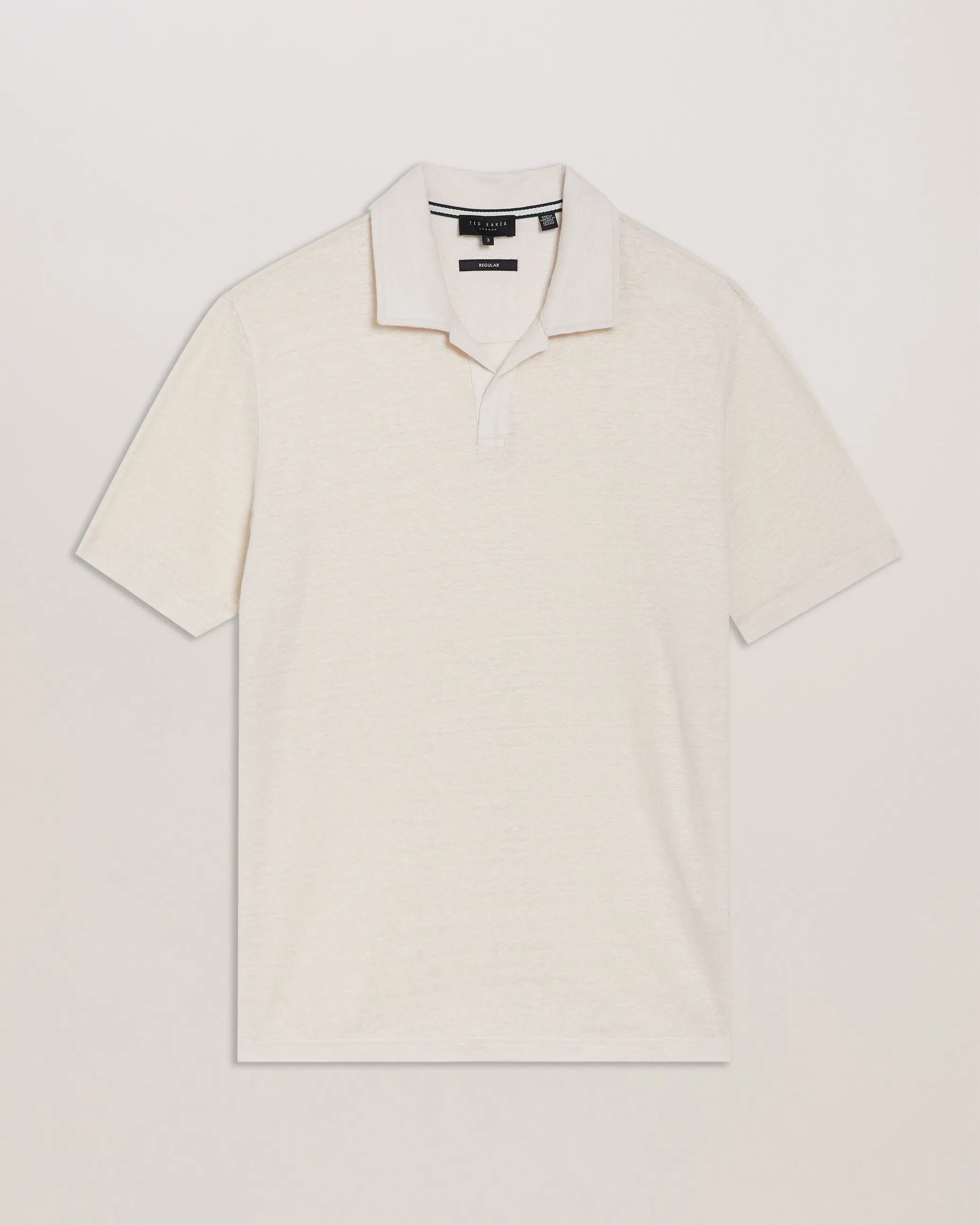 Flinpo Ss Regular Linen Polo Stone