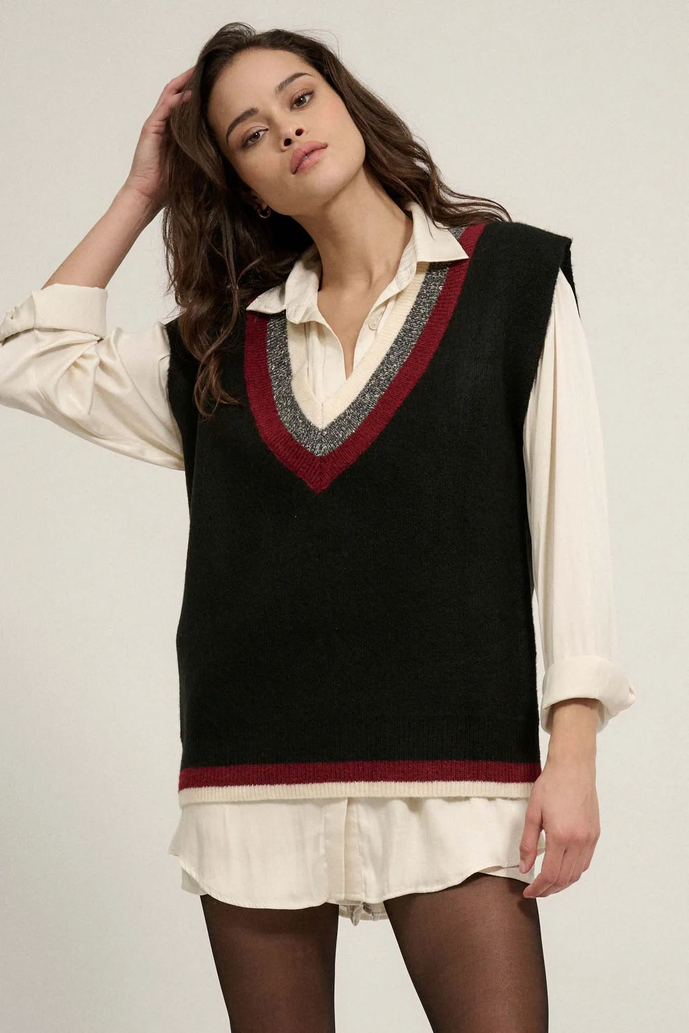 Game Set Match Varsity-Stripe Sweater Vest