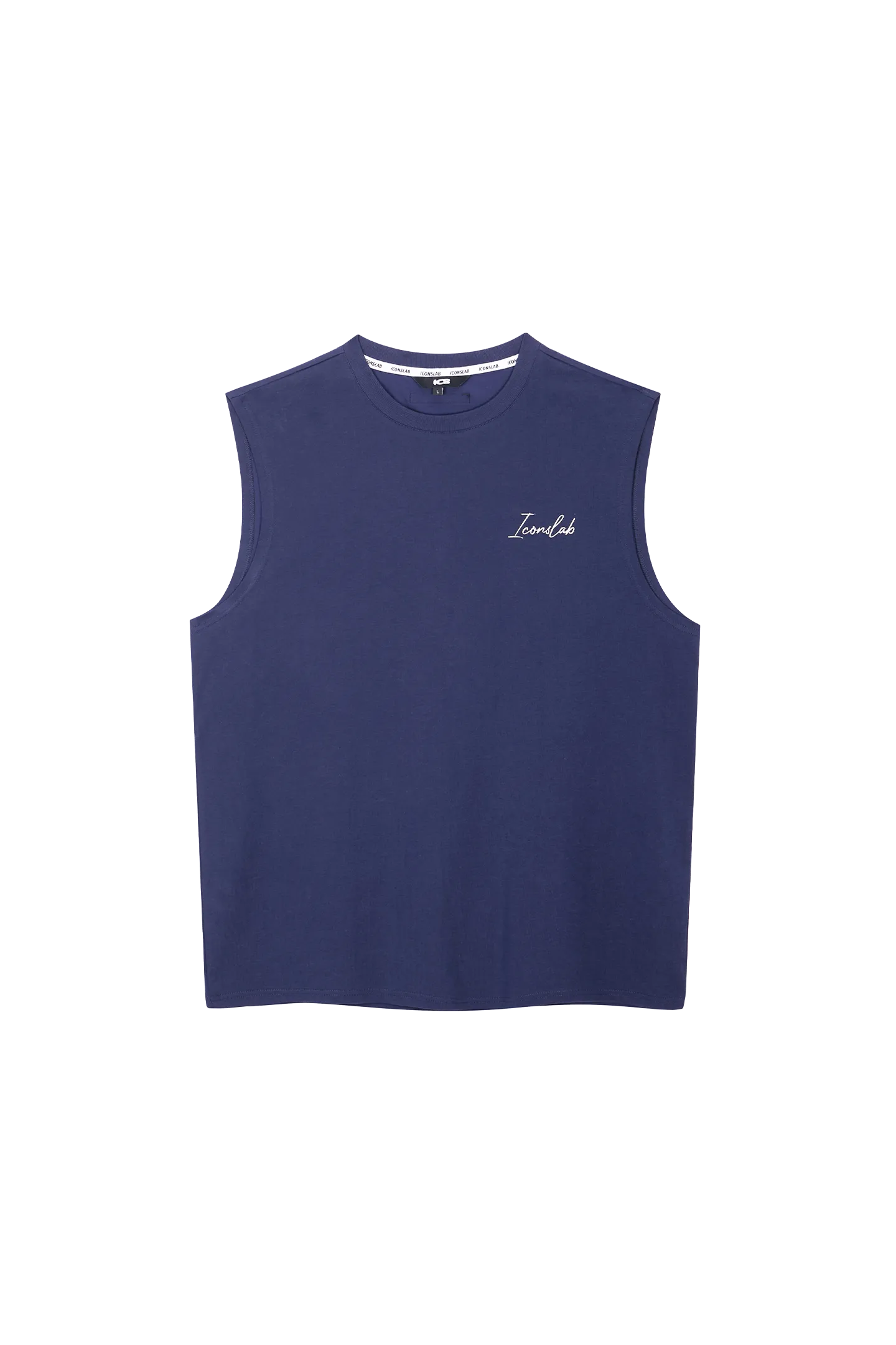 Handwritten Font Outer Wear Sleeveless Drop Shoulder Vest Unisex T-shirt