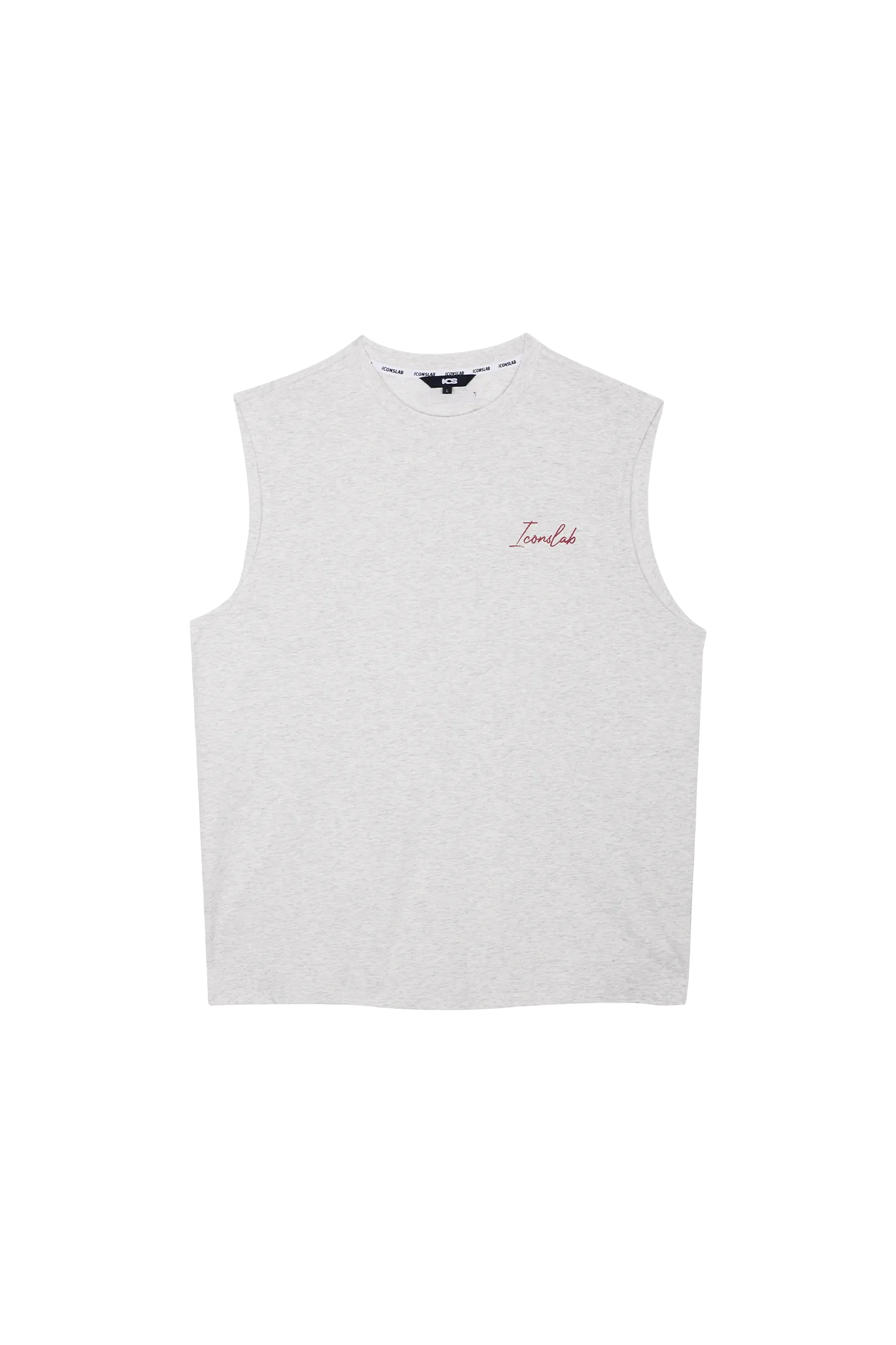 Handwritten Font Outer Wear Sleeveless Drop Shoulder Vest Unisex T-shirt