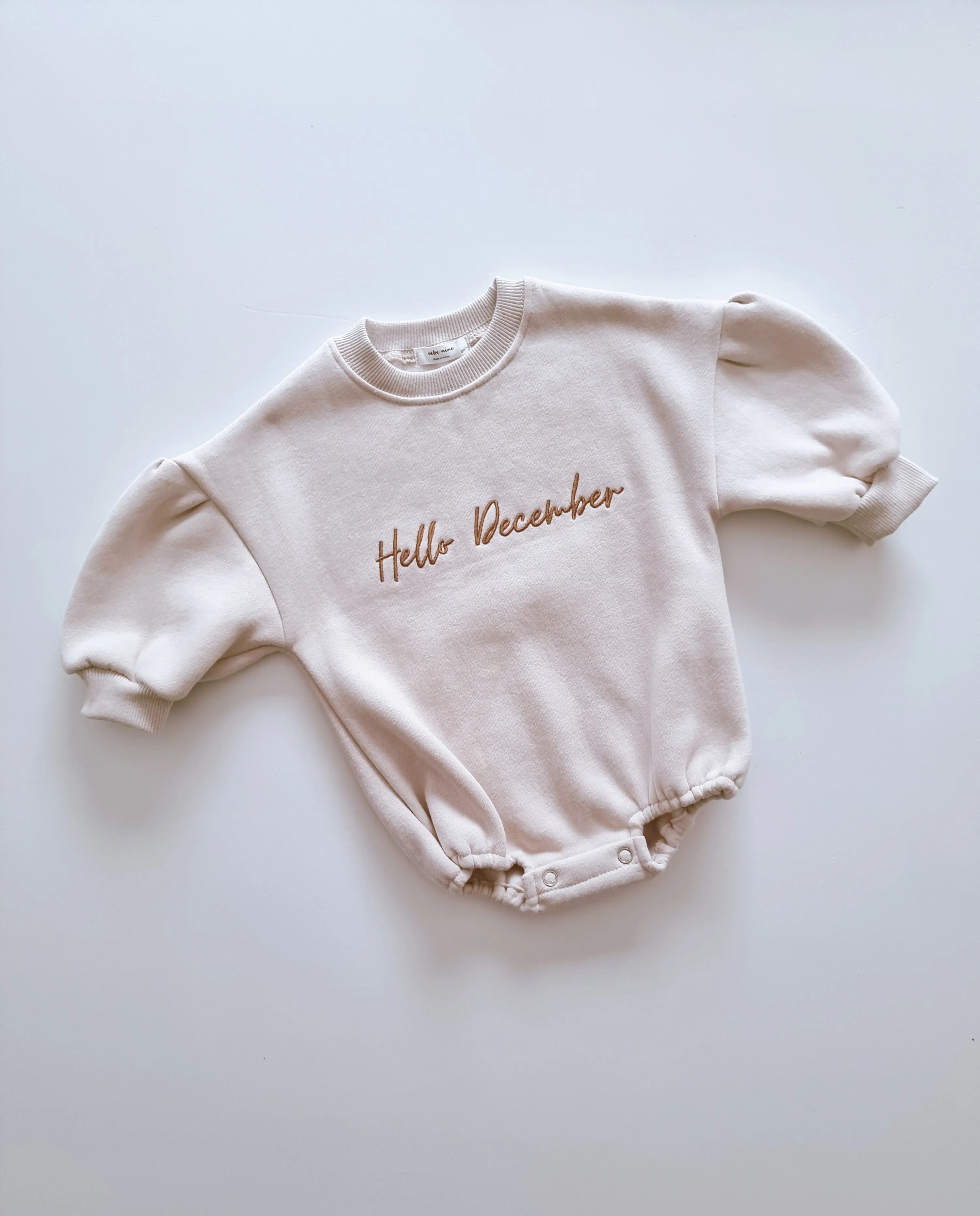 Hello December Baby Romper for Festive Celebrations