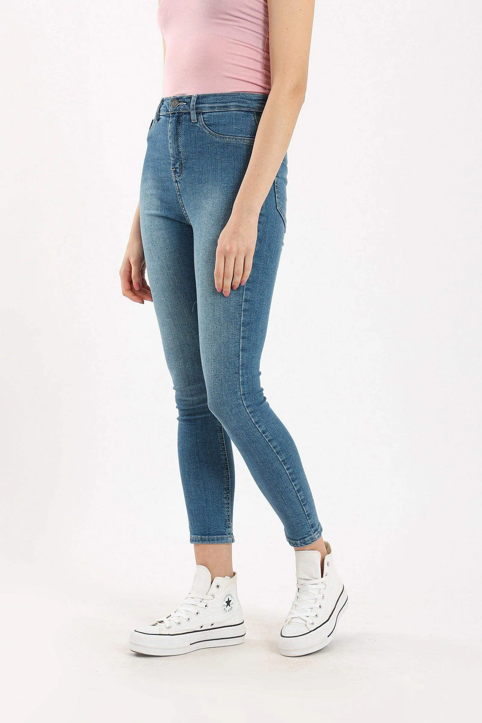 High Waist Slim Fit Jeans