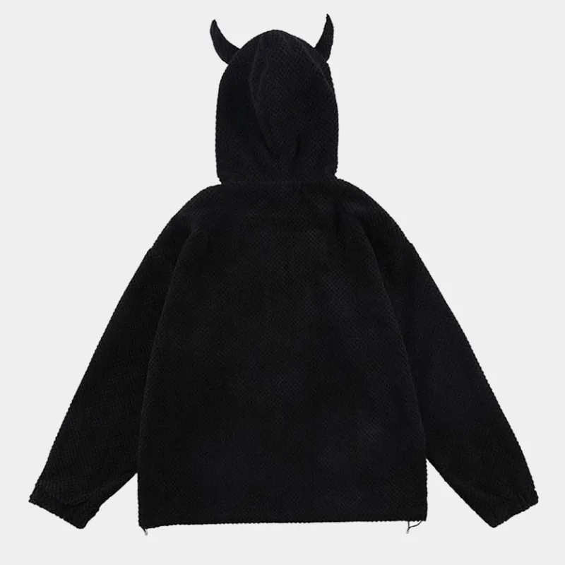 Horns | Edgy Zipper Hoodie