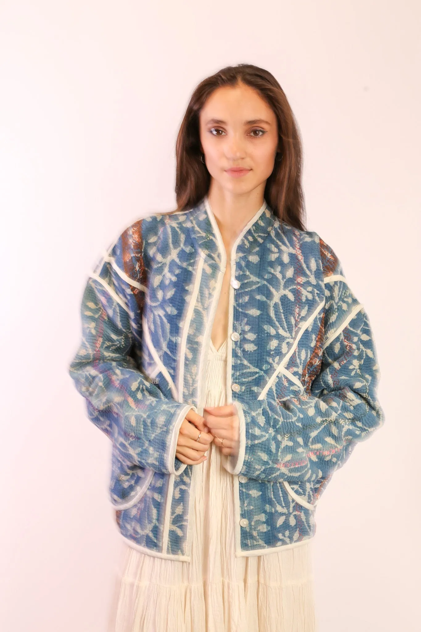 INDIGO KANTHA JACKET EMMY