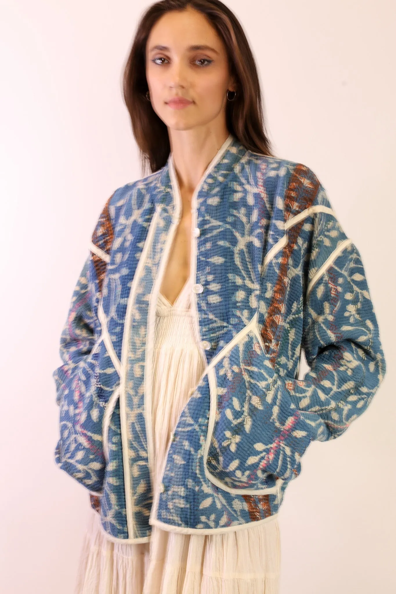 INDIGO KANTHA JACKET EMMY