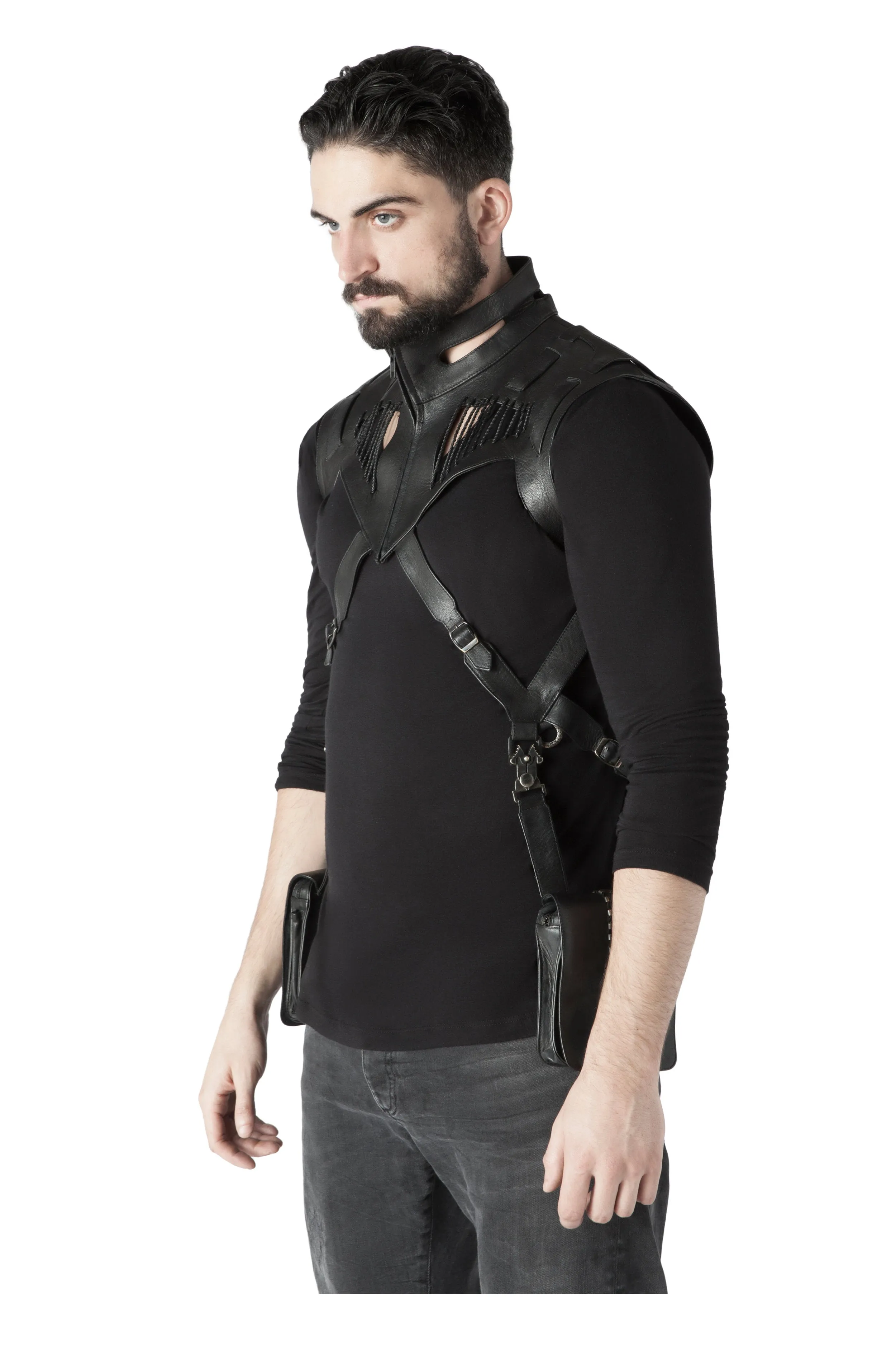 Isoptic Men's Leather Vest