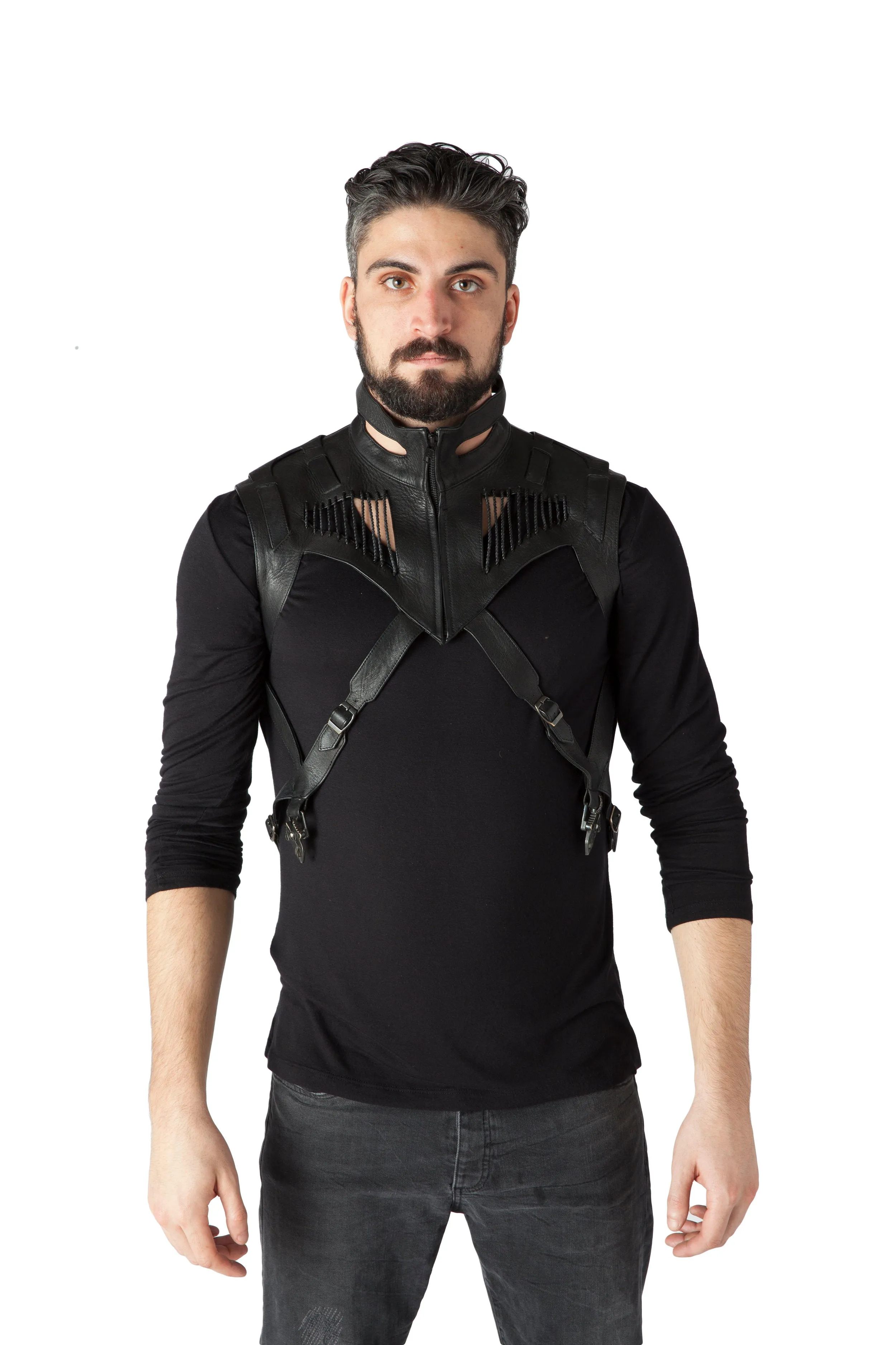 Isoptic Men's Leather Vest