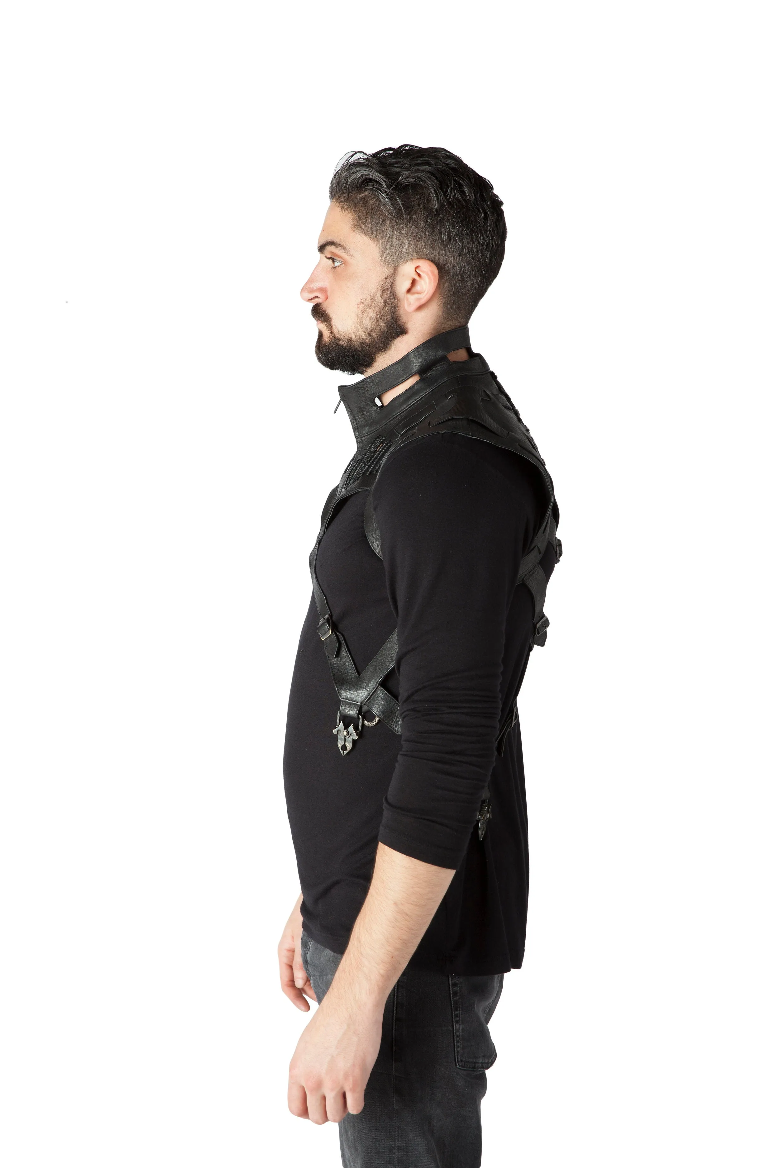 Isoptic Men's Leather Vest