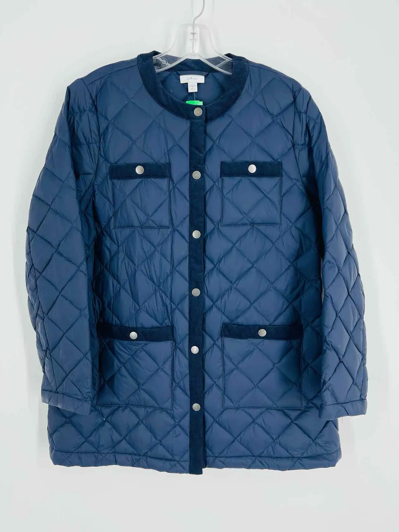 J.Jill Size S Navy Down Quilted Jackets Jacket