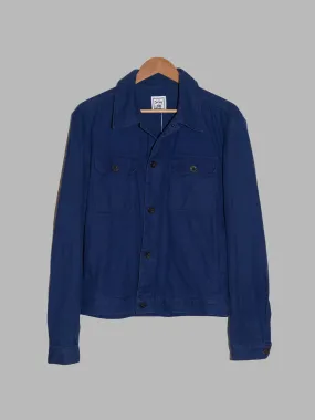 Jose Levy a Paris 1990s blue cotton work jacket - size M S