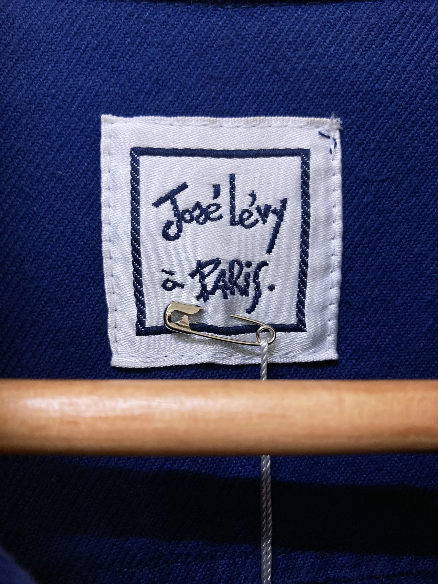 Jose Levy a Paris 1990s blue cotton work jacket - size M S