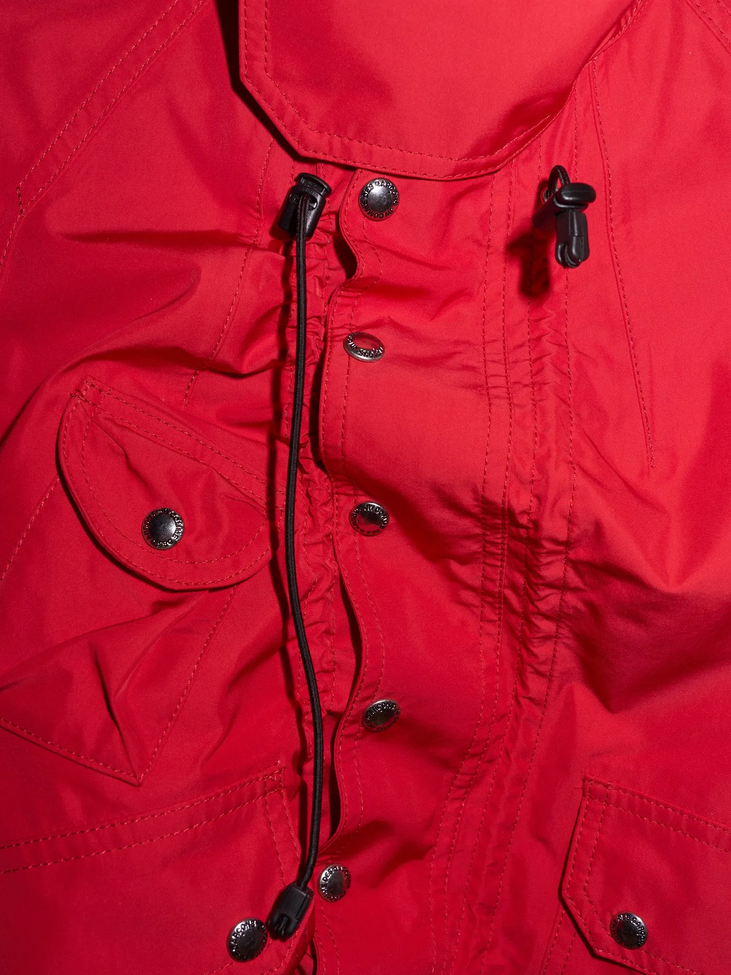 Junya Watanabe Comme des Garcons AW2005 red poly GORE-TEX drawstring jacket - M