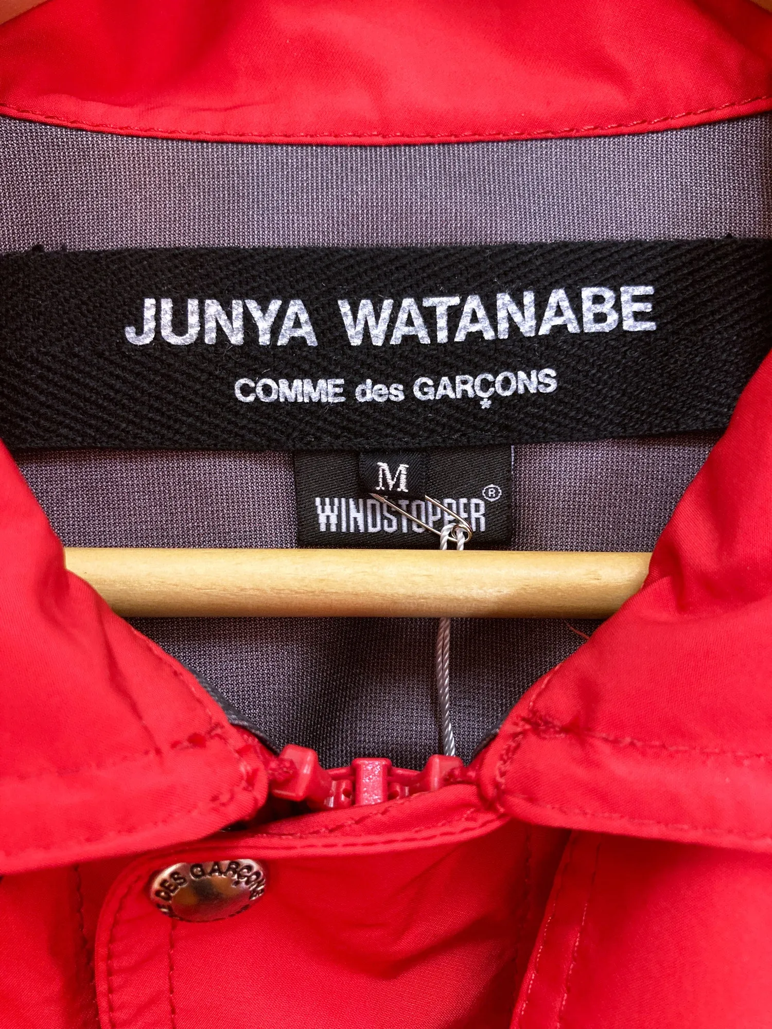 Junya Watanabe Comme des Garcons AW2005 red poly GORE-TEX drawstring jacket - M