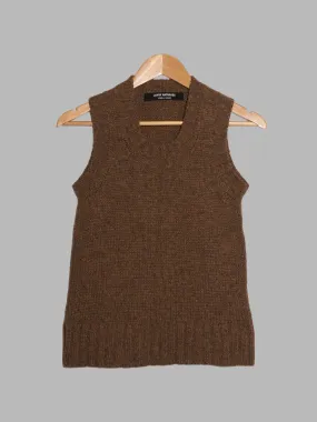 Junya Watanabe Comme des Garcons winter 1993 brown wool knitted vest