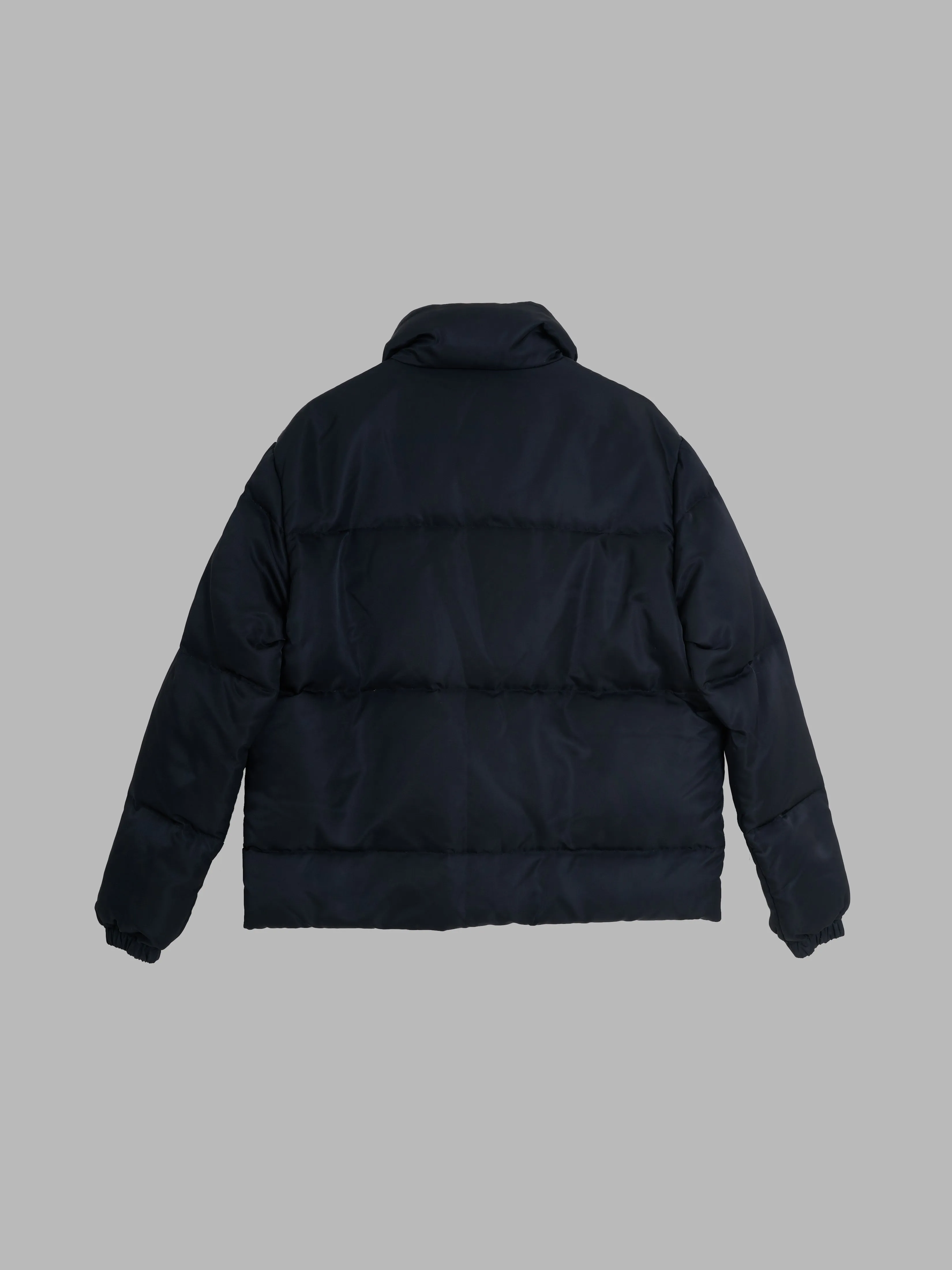 Kenzo Homme 1990s black nylon high neck down jacket - M L