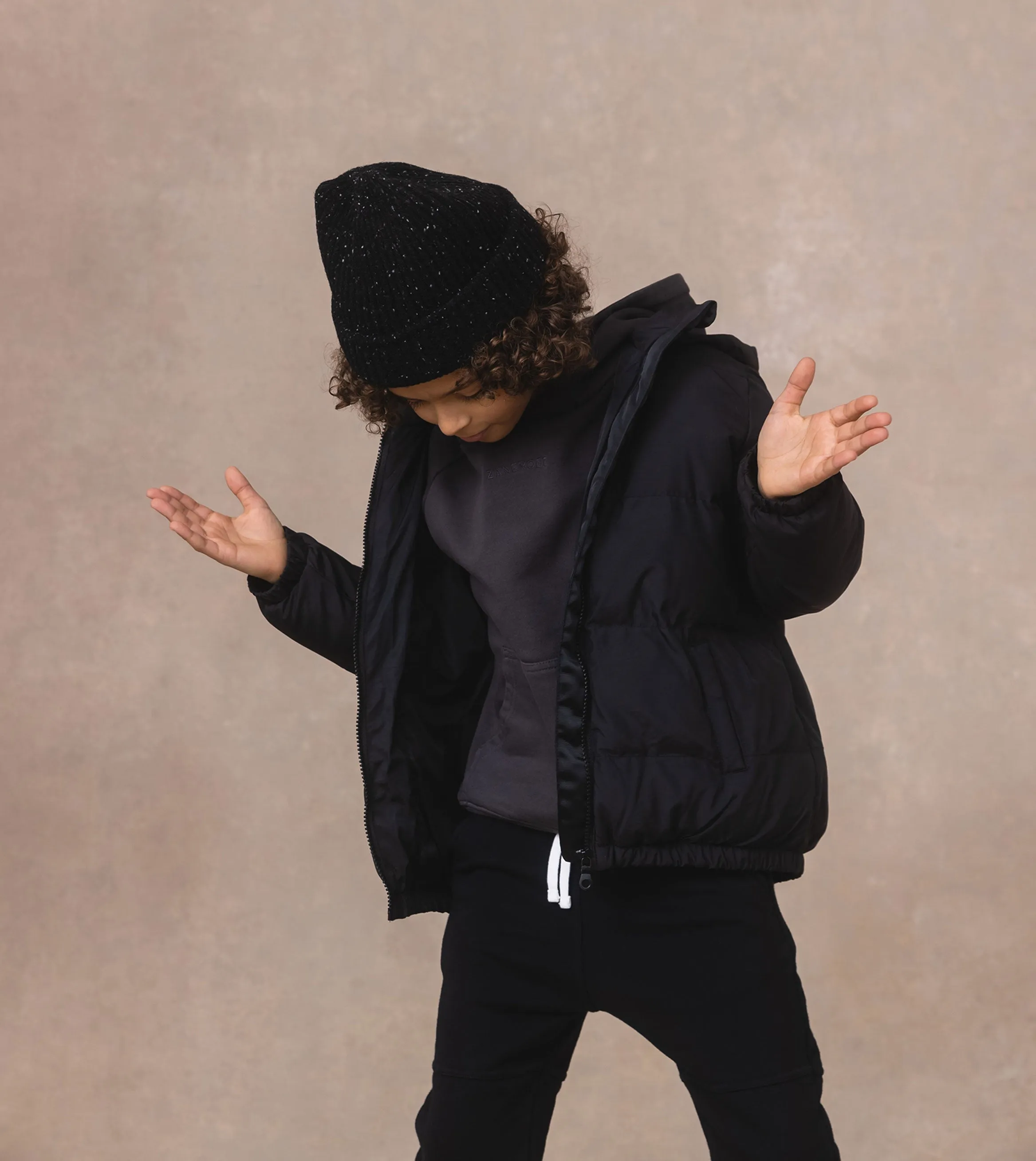 Kids Puffer Jacket Black