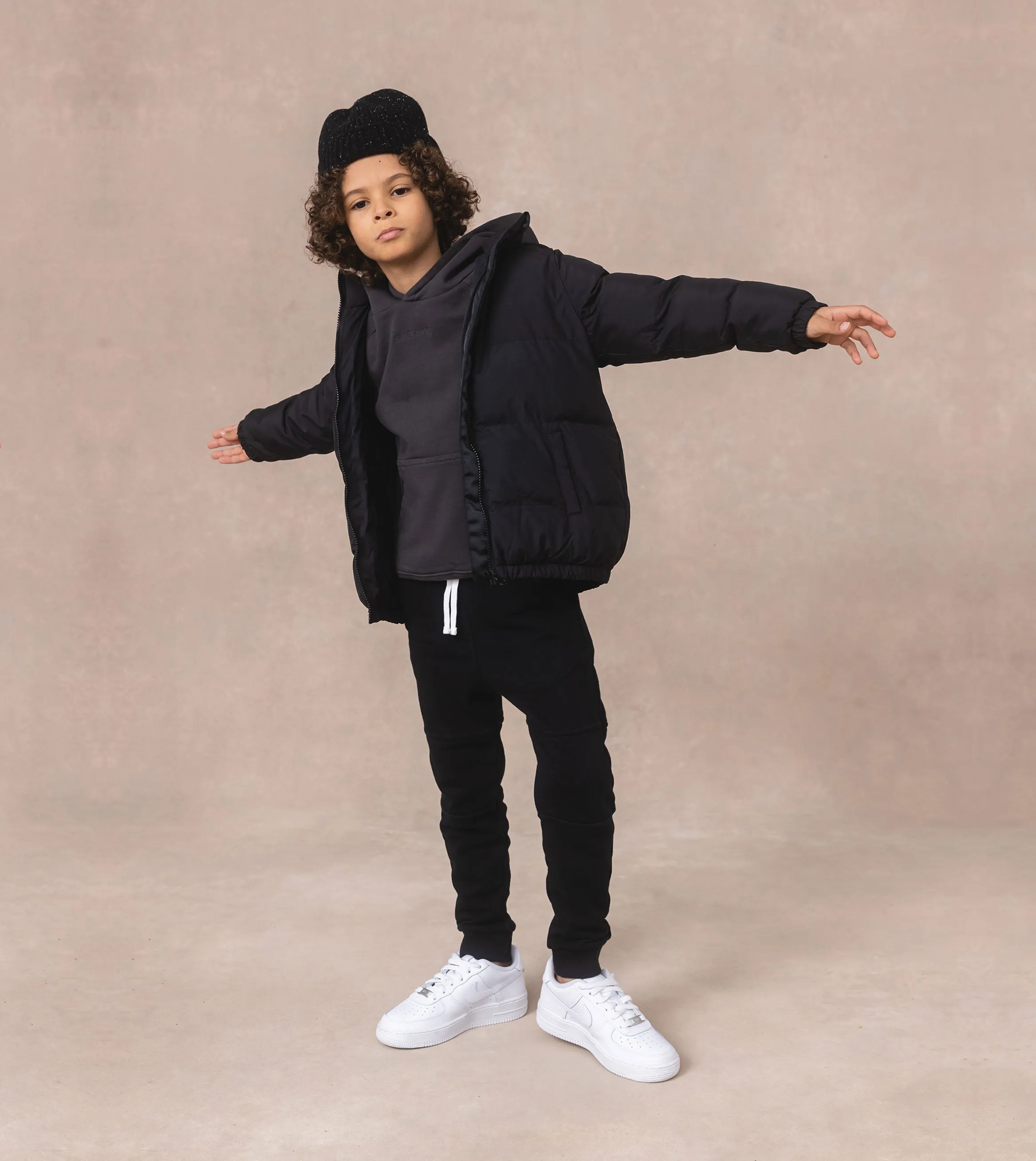 Kids Puffer Jacket Black