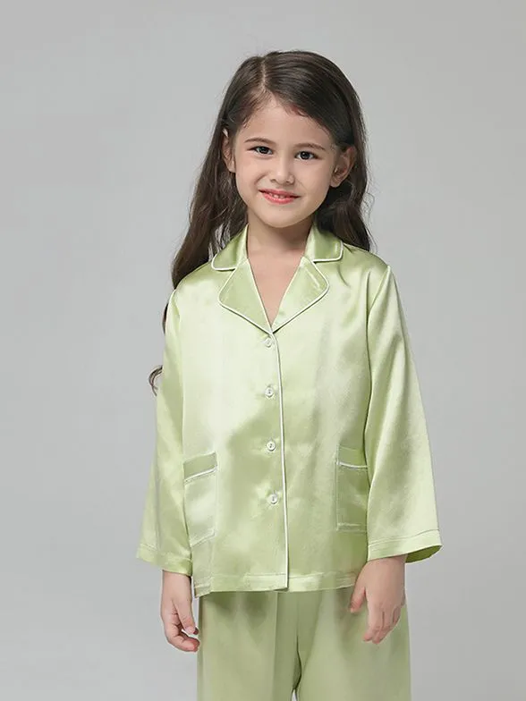 Kids Silk Pajamas Set Boys And Girls Silk Pajamas Set