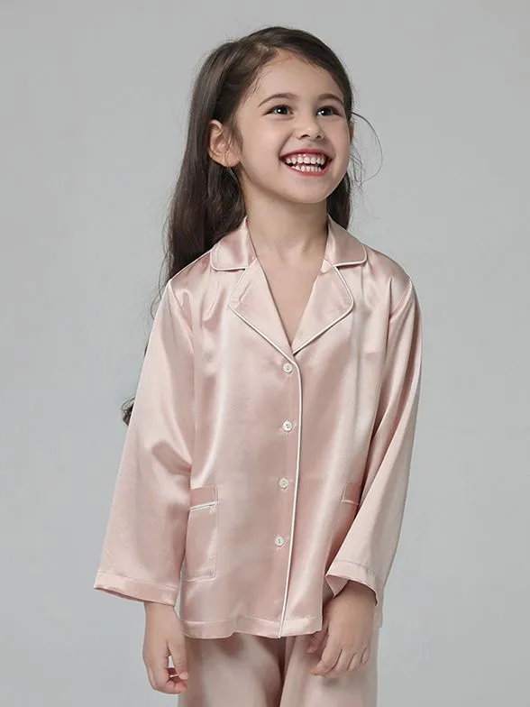 Kids Silk Pajamas Set Boys And Girls Silk Pajamas Set