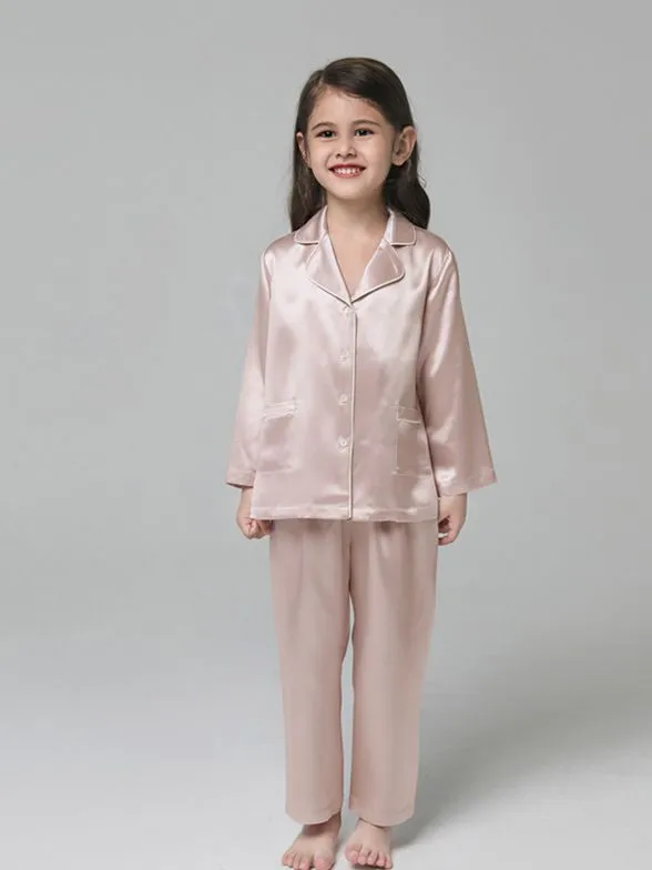 Kids Silk Pajamas Set Boys And Girls Silk Pajamas Set