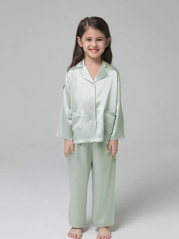 Kids Silk Pajamas Set Boys And Girls Silk Pajamas Set