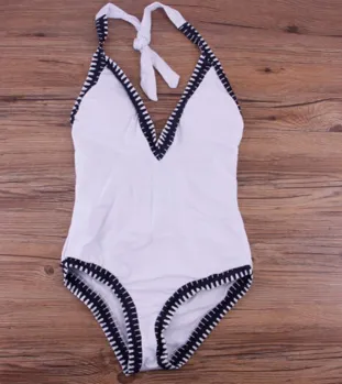 Ladies One-Piece Solid Color Swimsuit