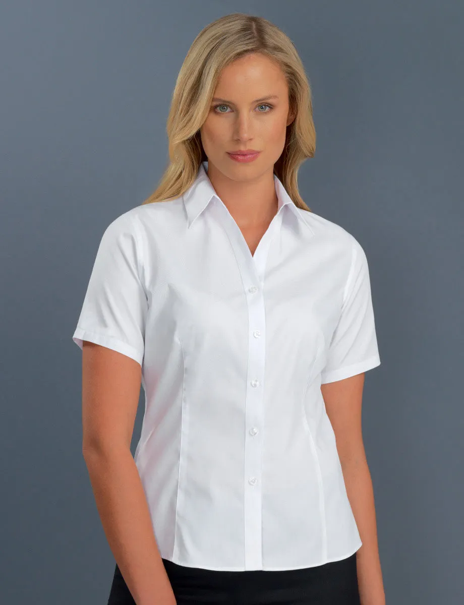 Ladies Poplin White Blouse